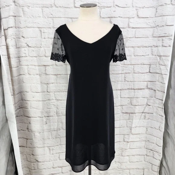 Vintage Robbie Bee Gothic Dress Dark Fairy Glam Layered Sheer 90s Black 6 Small Vintage Robbie Bee Gothic Dress Dark Fairy Glam Layered Sheer 90s Black 6 Small